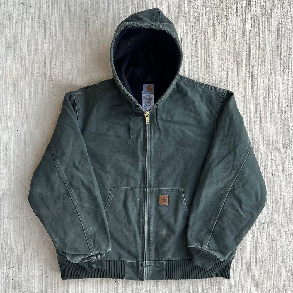 Carhartt J130 MOS green hooded work wear jacket